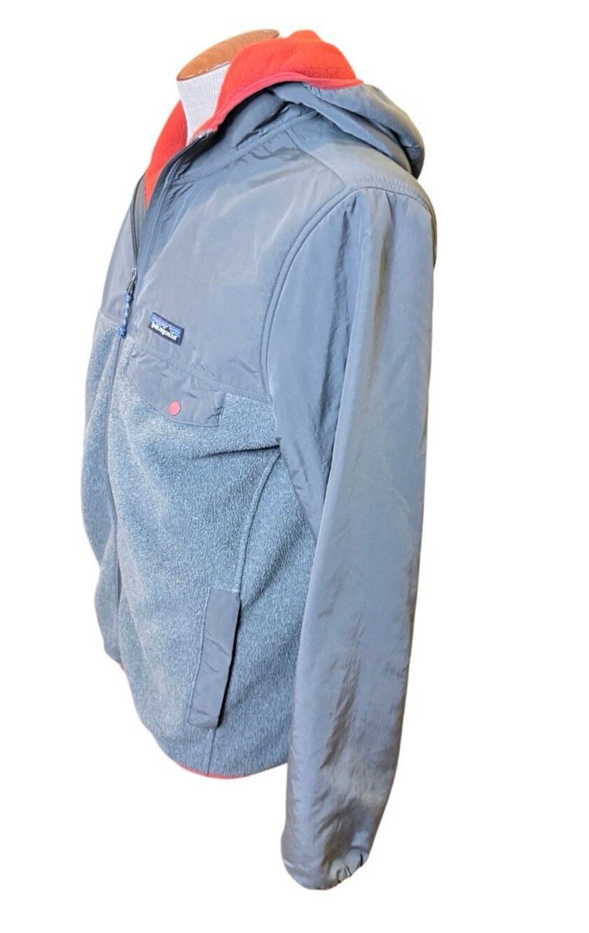 Patagonia Men’s Shelled Synchilla Snap-T Hoody Grey Fleece & Nylon Shell Medium - Picture 8 of 16
